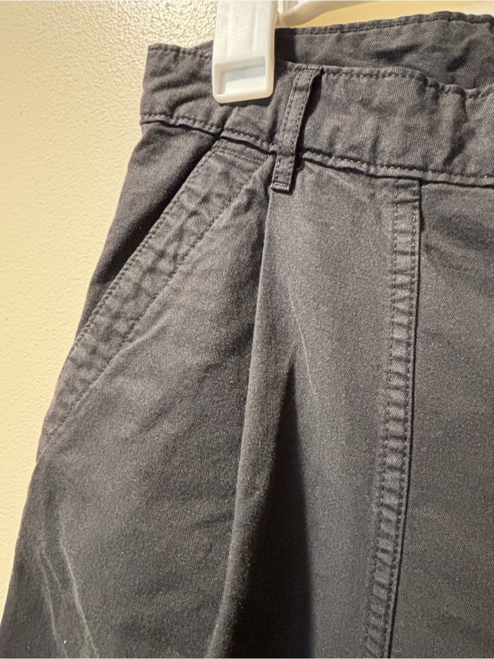 Everlane ultra Wide Leg Cropped Pants Organic Cotton Charcoal Gray Size 8-10 - Picture 4 of 15